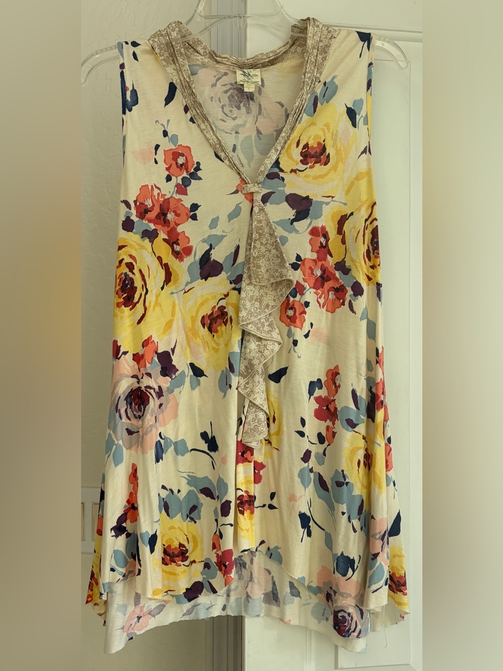 Sparrow By Anthropologie Sleeveless Tunic Floral Large